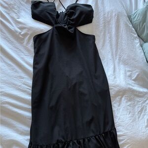Nicole Miller Black Backless Dress